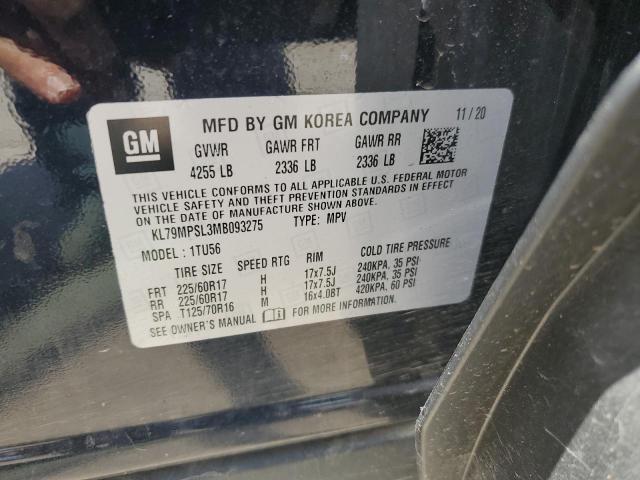 Photo 14 from auction – 2021 CHEVROLET TRAILBLAZE with VIN KL79MPSL3MB093275