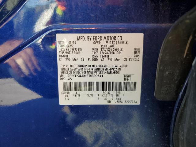 Photo 14 from auction – 2015 FORD EDGE SEL with VIN 2FMTK4J91FBB00641