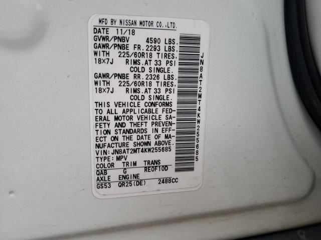 Photo 14 from auction – 2019 NISSAN ROGUE S with VIN JN8AT2MT4KW255685