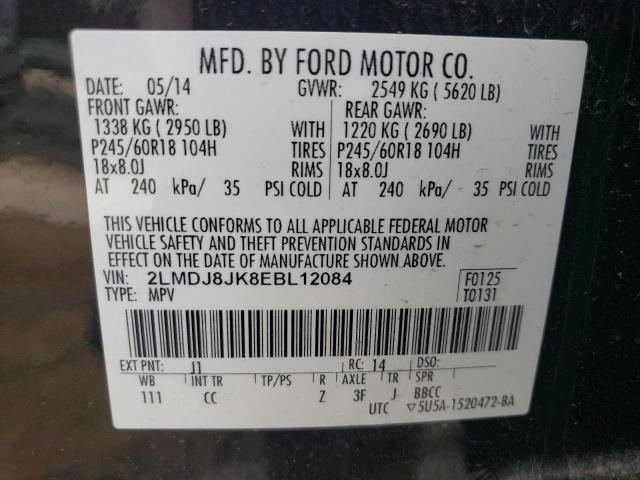 Photo 14 from auction – 2014 LINCOLN MKX with VIN 2LMDJ8JK8EBL12084