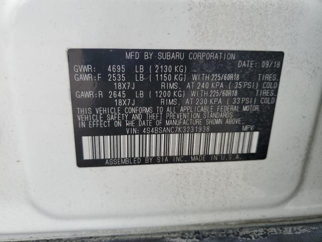 Photo 14 from auction – 2019 SUBARU OUTBACK 2. with VIN 4S4BSANC7K3231938
