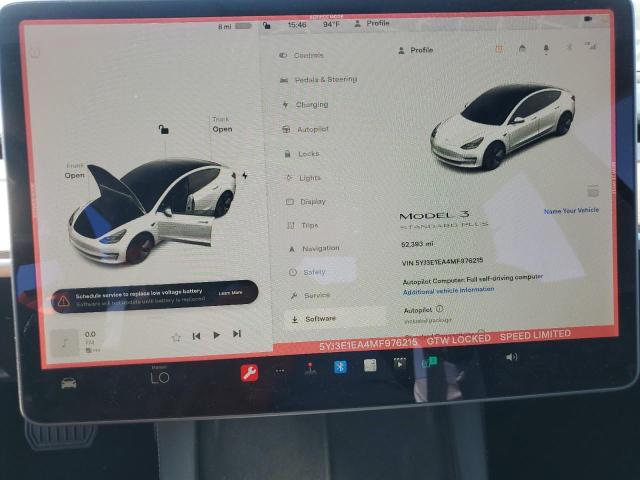 Photo 9 from auction – 2021 TESLA MODEL 3 with VIN 5YJ3E1EA4MF976215