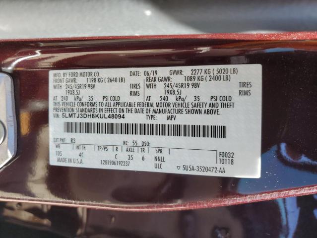 Photo 14 from auction – 2019 LINCOLN MKC RESERV with VIN 5LMTJ3DH8KUL48094
