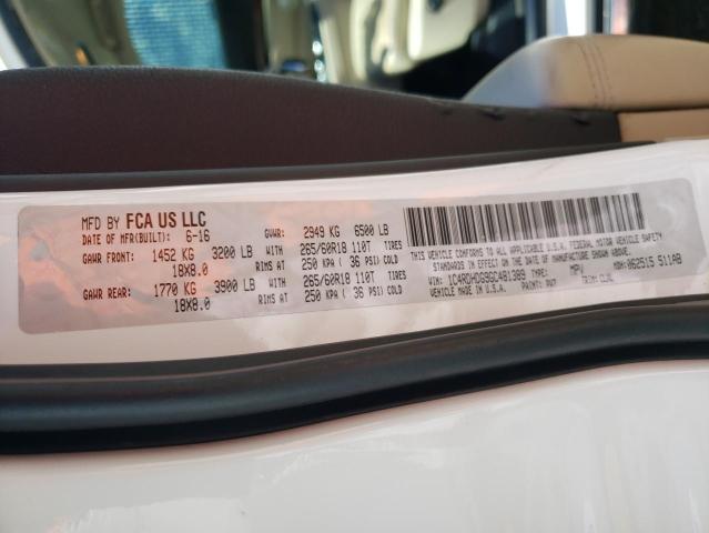 Photo 14 from auction – 2016 DODGE DURANGO LI with VIN 1C4RDHDG9GC481389