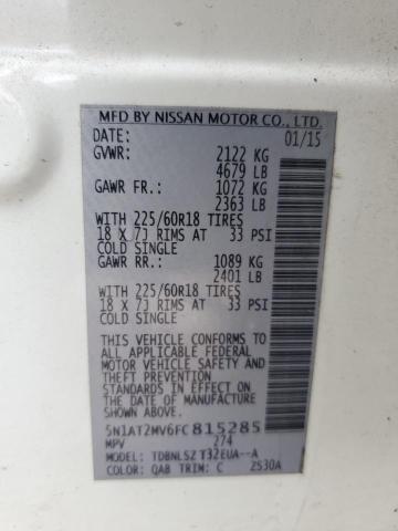 Photo 14 from auction – 2015 NISSAN ROGUE S with VIN 5N1AT2MV6FC815285