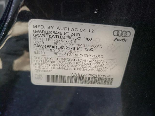 Photo 14 from auction – 2012 AUDI Q5 PREMIUM with VIN WA1LFAFP6CA109674