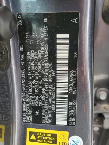 Photo 14 from auction – 2013 TOYOTA HIGHLANDER with VIN 5TDDK3EH3DS223700