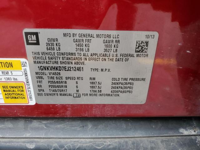 Photo 14 from auction – 2014 CHEVROLET TRAVERSE L with VIN 1GNKVHKD7EJ212461