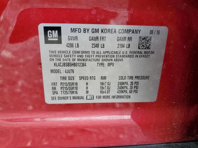 Photo 14 from auction – 2017 BUICK ENCORE PRE with VIN KL4CJBSB5HB012384