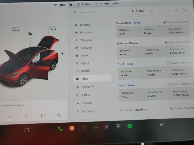 Photo 9 from auction – 2021 TESLA MODEL Y with VIN 5YJYGDED4MF107299