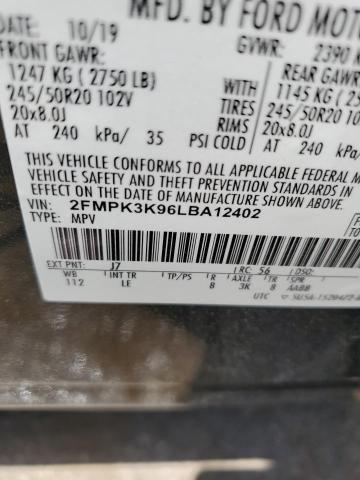 Photo 14 from auction – 2020 FORD EDGE TITAN with VIN 2FMPK3K96LBA12402