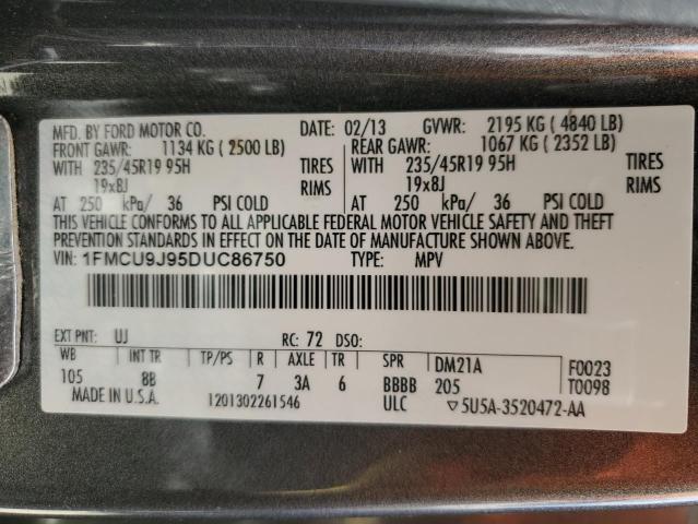 Photo 14 from auction – 2013 FORD ESCAPE TIT with VIN 1FMCU9J95DUC86750