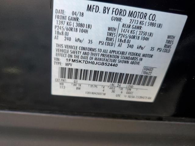 Photo 14 from auction – 2018 FORD EXPLORER X with VIN 1FM5K7DH0JGB52440
