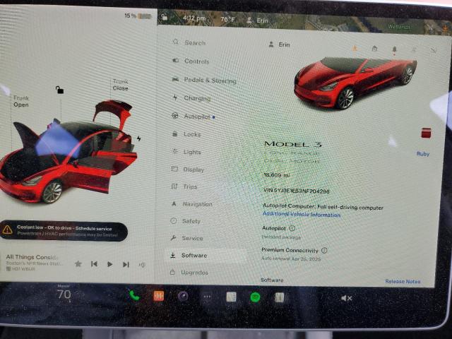 Photo 9 from auction – 2022 TESLA MODEL 3 with VIN 5YJ3E1EB3NF204296