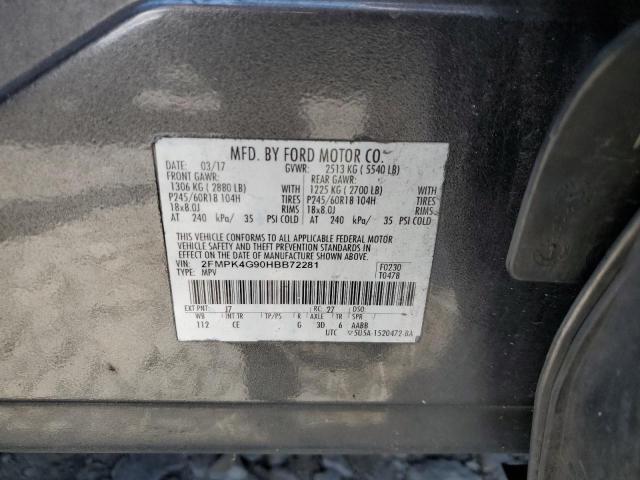 Photo 14 from auction – 2017 FORD EDGE SE with VIN 2FMPK4G90HBB72281