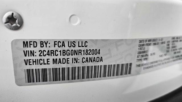 Photo 10 from auction – 2022 CHRYSLER PACIFICA T with VIN 2C4RC1BG0NR182004