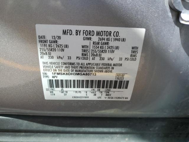 Photo 14 from auction – 2021 FORD EXPLORER X with VIN 1FMSK8DH3MGA80713