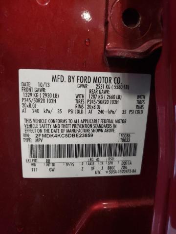 Photo 14 from auction – 2013 FORD EDGE LIMIT with VIN 2FMDK4KC5DBE23859