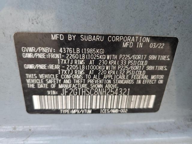 Photo 14 from auction – 2022 SUBARU CROSSTREK with VIN JF2GTHSC8NH254321