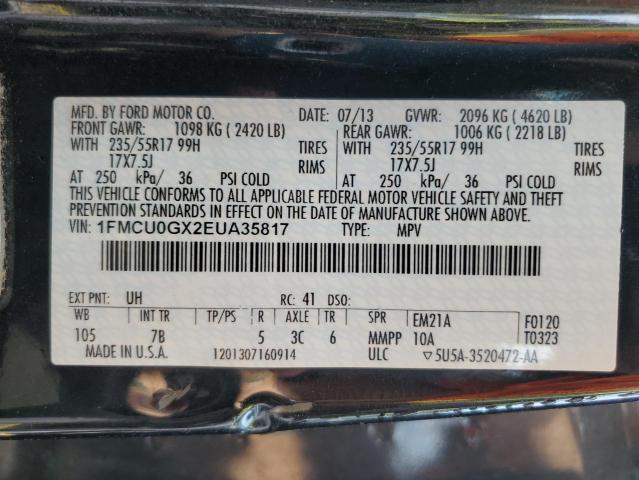 Photo 14 from auction – 2014 FORD ESCAPE SE with VIN 1FMCU0GX2EUA35817