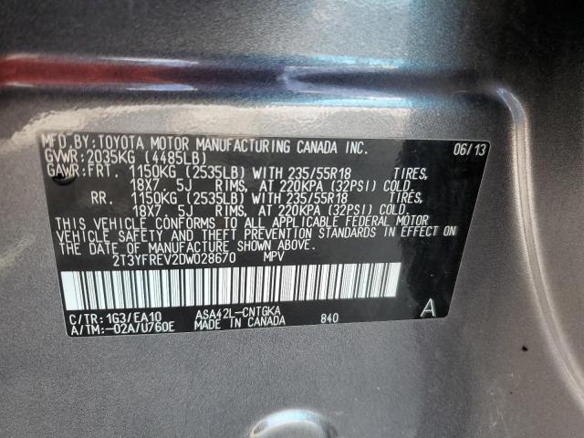 Photo 14 from auction – 2013 TOYOTA RAV4 LIMIT with VIN 2T3YFREV2DW028670