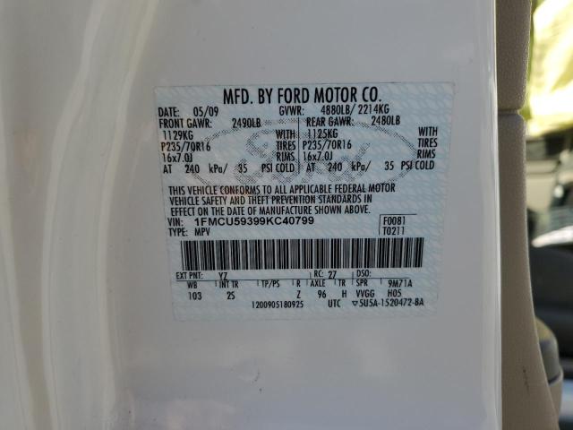 Photo 14 from auction – 2009 FORD ESCAPE HYB with VIN 1FMCU59399KC40799
