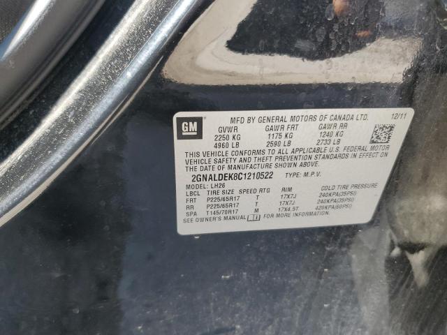 Photo 14 from auction – 2012 CHEVROLET EQUINOX LT with VIN 2GNALDEK8C1210522