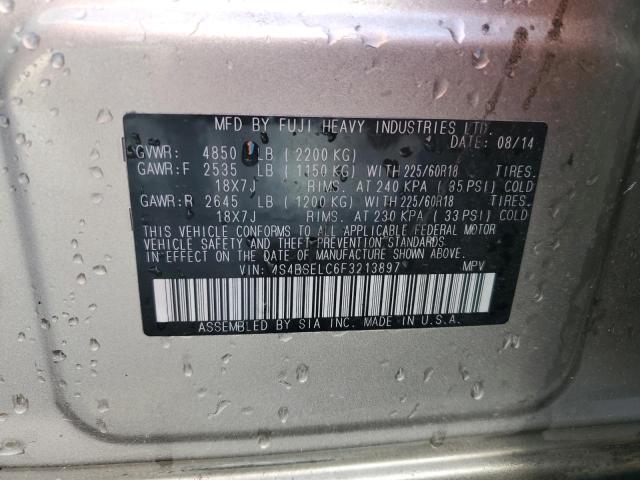Photo 14 from auction – 2015 SUBARU OUTBACK 3. with VIN 4S4BSELC6F3213897