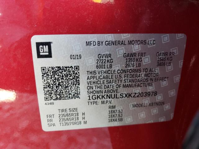 Photo 14 from auction – 2019 GMC ACADIA SLT with VIN 1GKKNULSXKZ203978