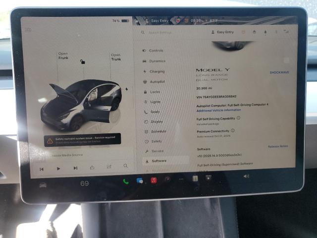 Photo 9 from auction – 2024 TESLA MODEL Y with VIN 7SAYGDEE8RA306842