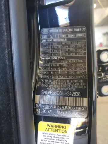 Photo 14 from auction – 2017 LAND ROVER RANGE ROVE with VIN SALVP2BG8HH242838
