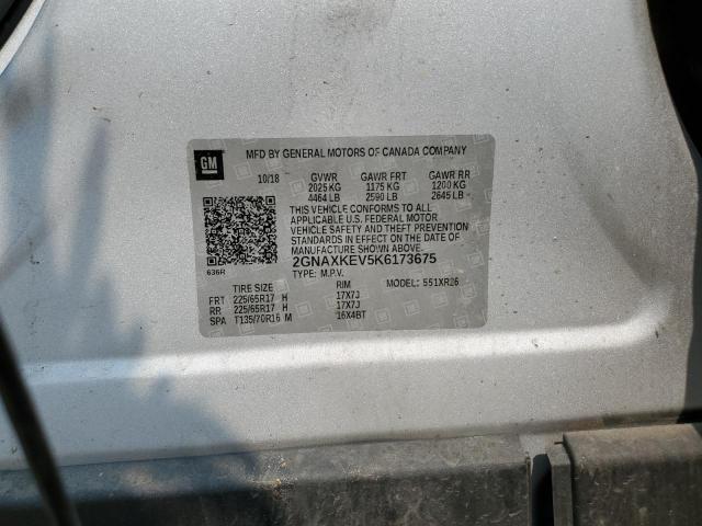 Photo 14 from auction – 2019 CHEVROLET EQUINOX LT with VIN 2GNAXKEV5K6173675
