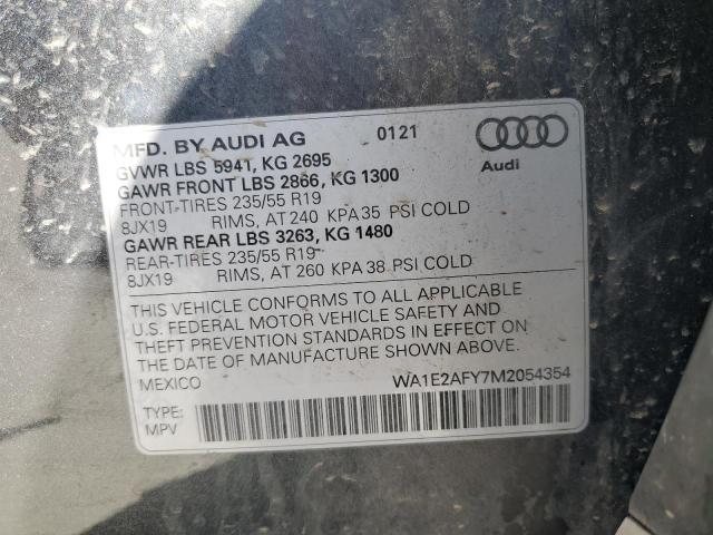Photo 14 from auction – 2021 AUDI Q5 E PREMI with VIN WA1E2AFY7M2054354