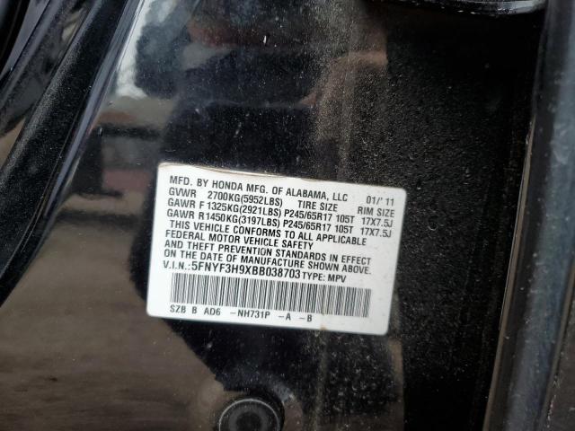 Photo 14 from auction – 2011 HONDA PILOT with VIN 5FNYF3H9XBB038703