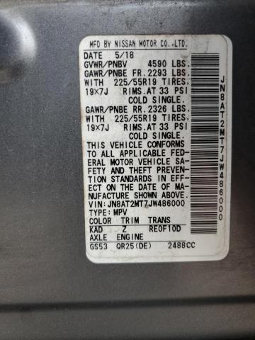Photo 14 from auction – 2018 NISSAN ROGUE S with VIN JN8AT2MT7JW486000