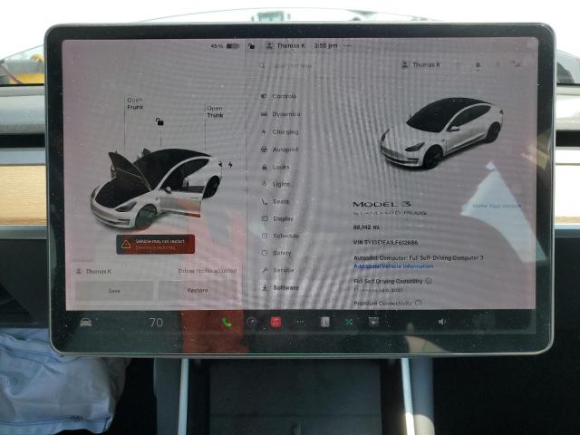 Photo 9 from auction – 2020 TESLA MODEL 3 with VIN 5YJ3E1EA1LF612686