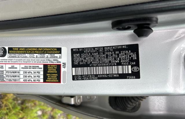 Photo 10 from auction – 2011 TOYOTA CAMRY BASE with VIN 4T1BF3EKXBU631378
