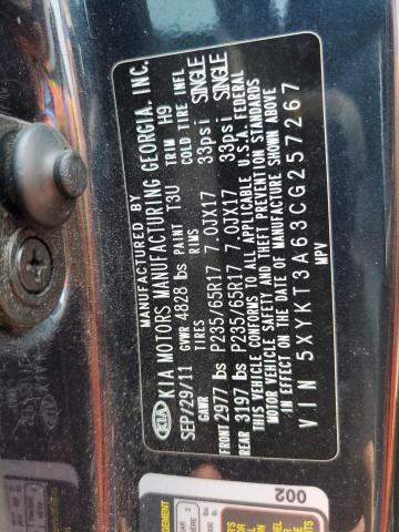 Photo 14 from auction – 2012 KIA SORENTO BA with VIN 5XYKT3A63CG257267
