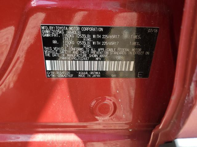 Photo 14 from auction – 2016 TOYOTA RAV4 XLE with VIN JTMRFREV9GJ102447
