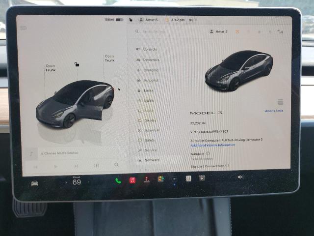 Photo 9 from auction – 2023 TESLA MODEL 3 with VIN 5YJ3E1EA9PF644307