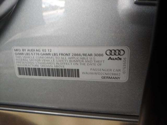 Photo 10 from auction – 2012 AUDI A8 QUATTRO with VIN WAUAVAFD2CN028862