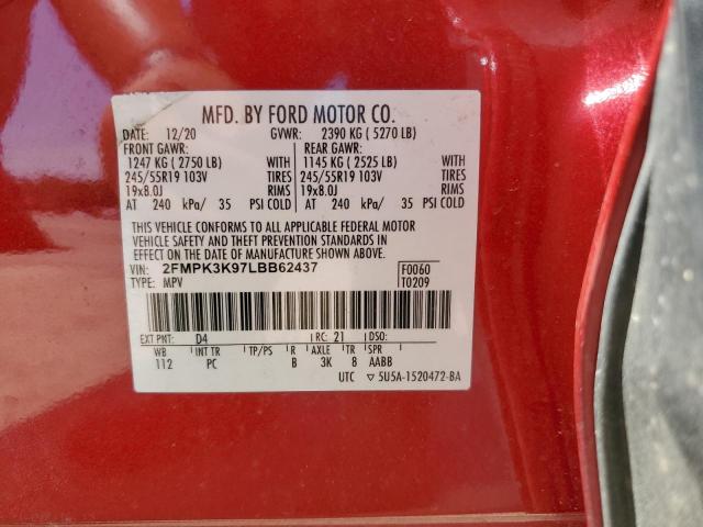 Photo 14 from auction – 2020 FORD EDGE TITAN with VIN 2FMPK3K97LBB62437