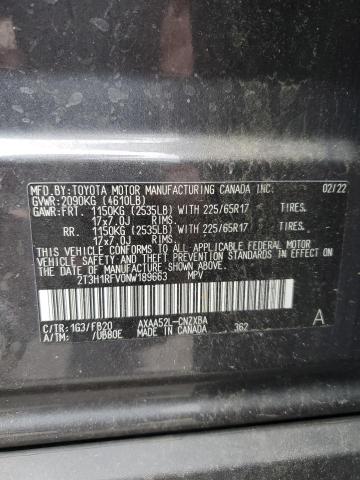 Photo 14 from auction – 2022 TOYOTA RAV4 LE with VIN 2T3H1RFV0NW189663