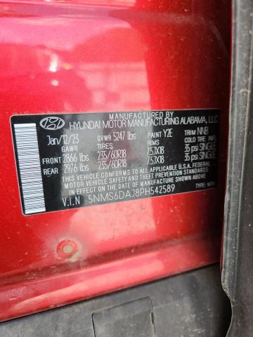 Photo 14 from auction – 2023 HYUNDAI SANTA FE XRT with VIN 5NMS6DAJ8PH542589
