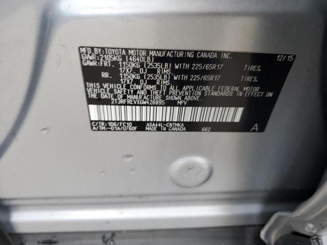 Photo 14 from auction – 2016 TOYOTA RAV4 XLE with VIN 2T3RFREVXGW426895