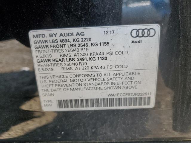 Photo 14 from auction – 2018 AUDI Q3 PREMIUM with VIN WA1ECCFS7JR022611