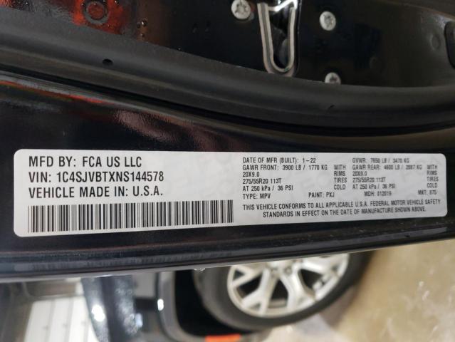 Photo 14 from auction – 2022 JEEP WAGONEER S with VIN 1C4SJVBTXNS144578