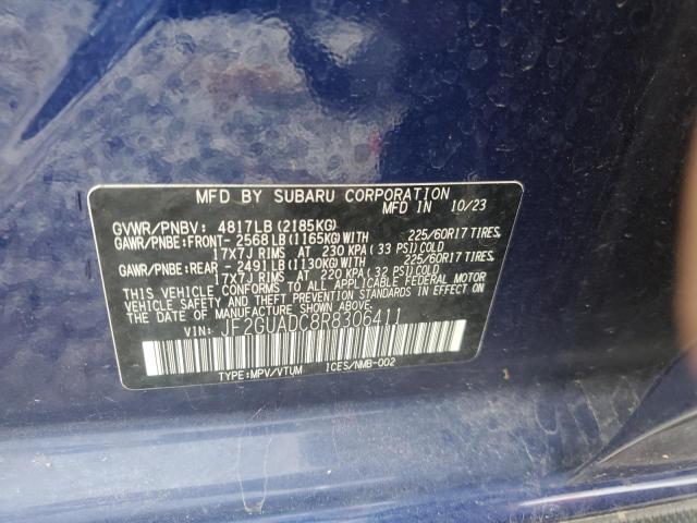 Photo 14 from auction – 2024 SUBARU CROSSTREK with VIN JF2GUADC8R8306411