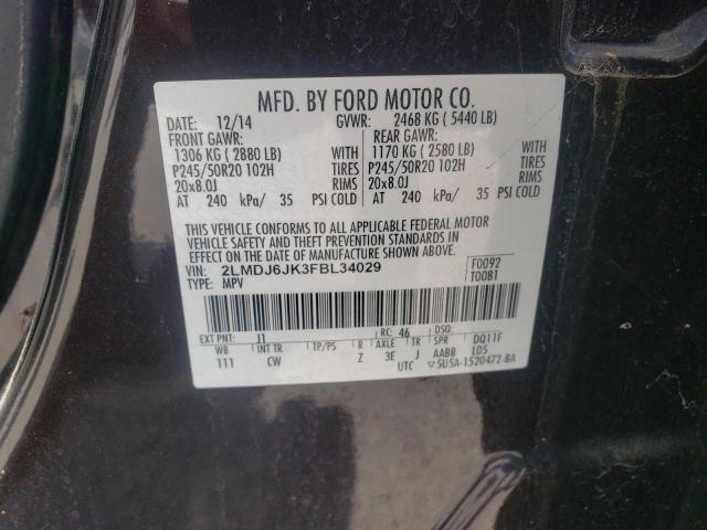 Photo 14 from auction – 2015 LINCOLN MKX with VIN 2LMDJ6JK3FBL34029