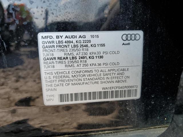 Photo 14 from auction – 2016 AUDI Q3 PREMIUM with VIN WA1EFCFS4GR008973